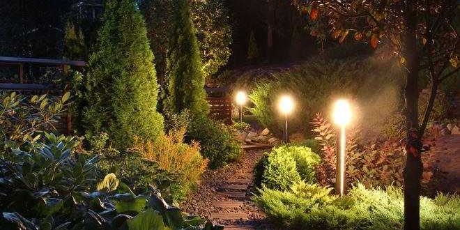 Autonomous solar lighting on the street, in the yard, at the summer house