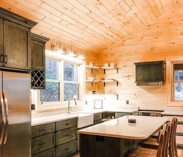 Finishing the kitchen with veneer