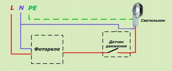 Connecting a motion sensor photoreluver