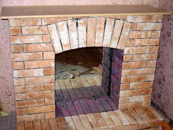 Decorative fireplace with your own hands is ready