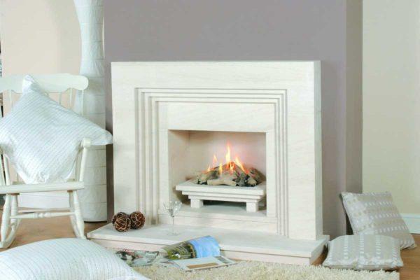 Gypsum plasterboard portal for bio fireplace