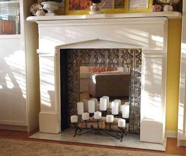 Imitation fireplace with candles - the main thing is to choose the right design