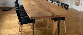 Making a table for the kitchen yourself: choosing wood, assembling the table top, attaching the legs