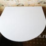 Semicircular table folded