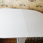 Semicircular table unfolded