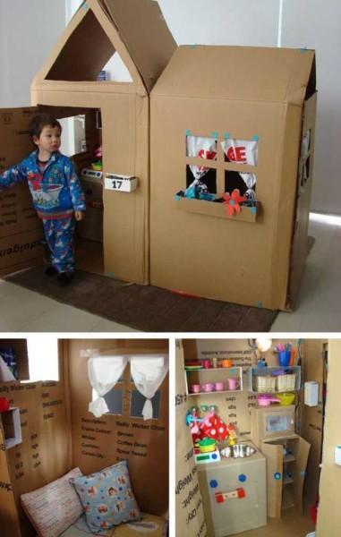 Another option of a two-room playhouse for children's games