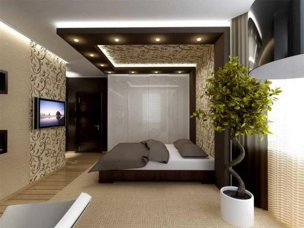 Men's bedroom is presented to many people in a modern style, maybe even in a minimalist execution