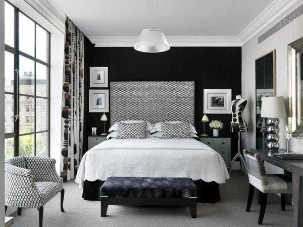 A black and white bedroom is for the stylish and bold. The main thing is an abundance of light and not to overdo it with black....