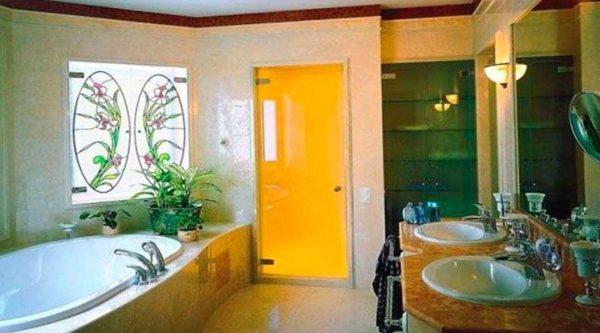 Glass doors can be colored