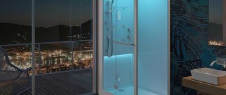 Dimensions (sizes) and shapes of shower enclosures