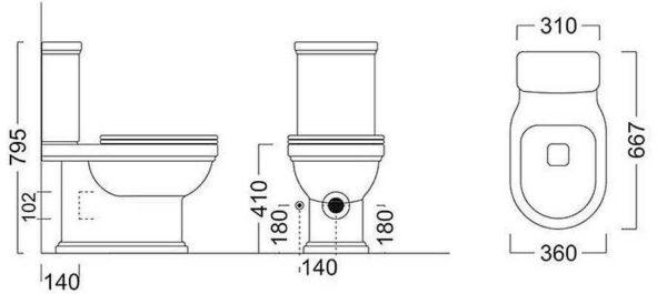 One of the varieties is with a one-piece cistern 