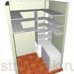 Sketch of a walk-in closet