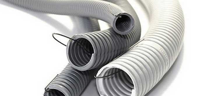 Corrugated pipe for cable and wire routing