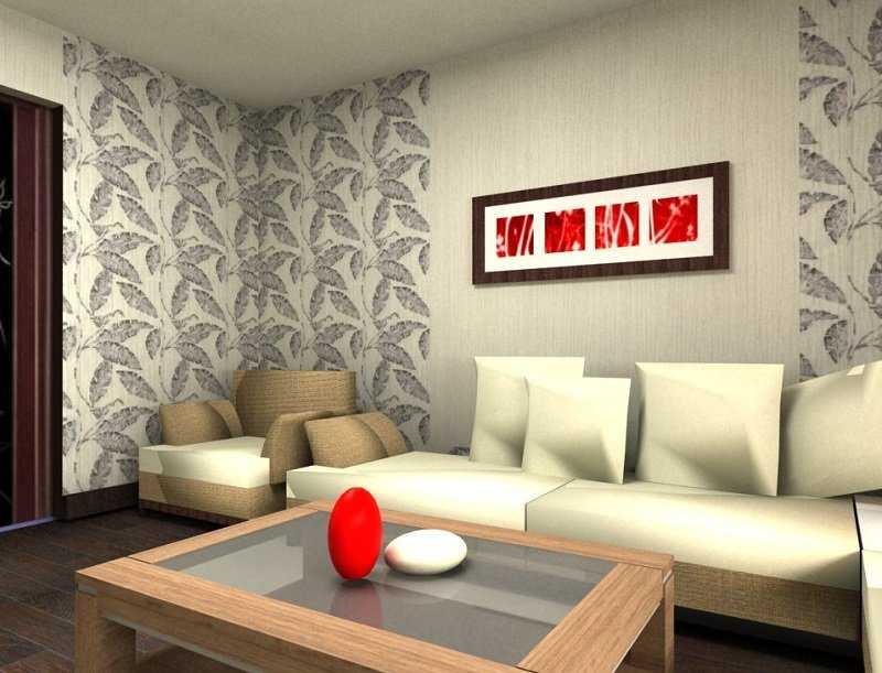 Living room design ideas: zoning, wallpaper, furniture