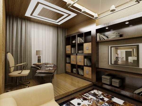 Separate the working area by means of floor and ceiling design