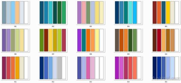 Table of matching colors