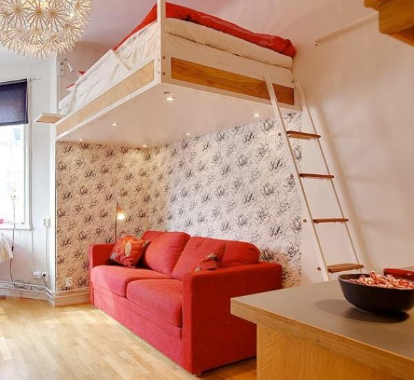 A way to save space in a studio apartment for young people