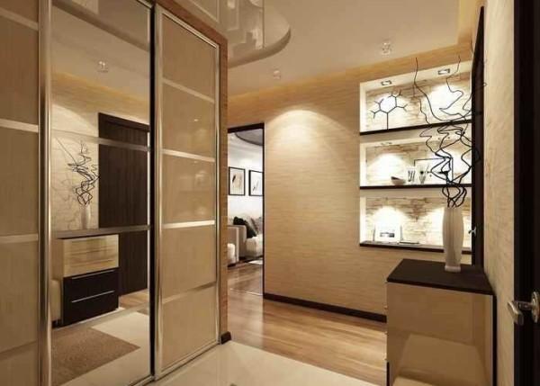 A closet can hold a lot of things, and through reflection it also expands the space