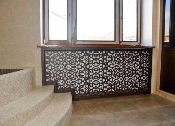 Openwork decorative grilles for radiators are usually made of MDF and HDF