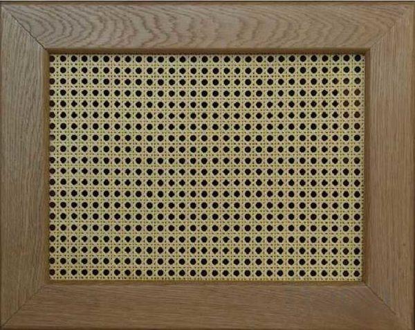 Rattan screen on wooden frame