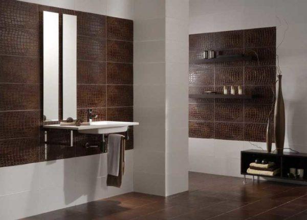 Brown tiles look better in combination with lighter tones