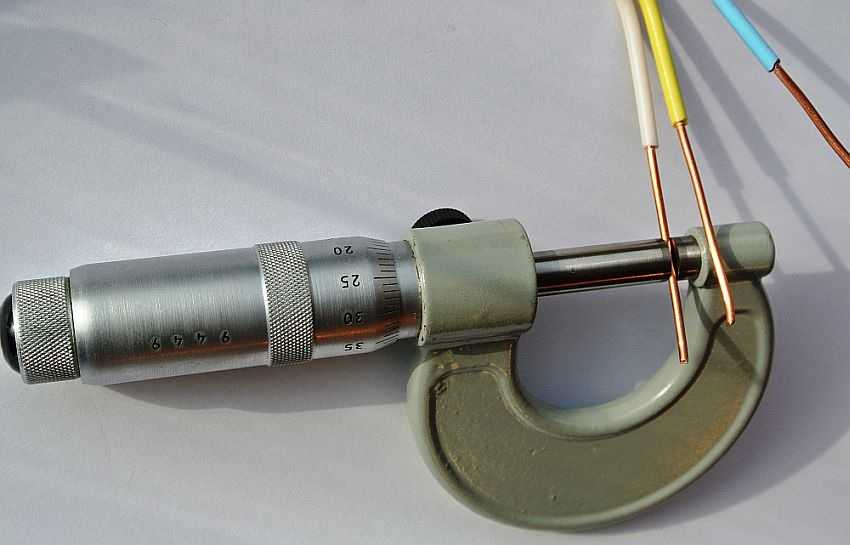 How to determine cable (wire) cross-section by diameter