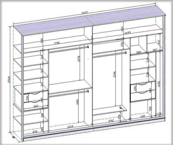 Filling a closet with approximate dimensions