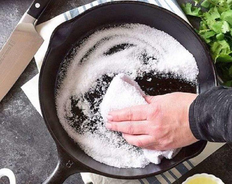 You know how to clean a frying pan from soot. But you also have to restore it 