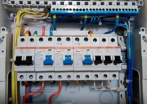 Diffault circuit breakers in the electrical panel