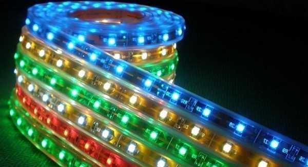 LED strips can be single-color and universal - changing their color with the help of a remote control