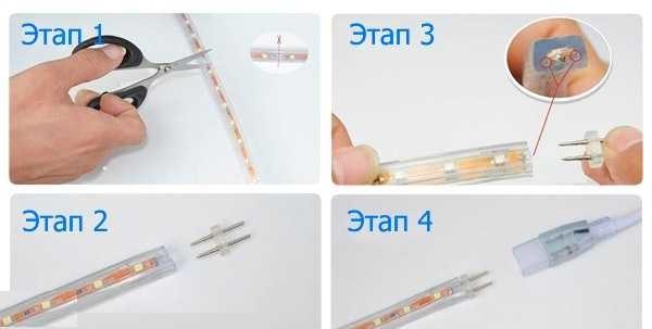 Connection of special LED strip to 220V network