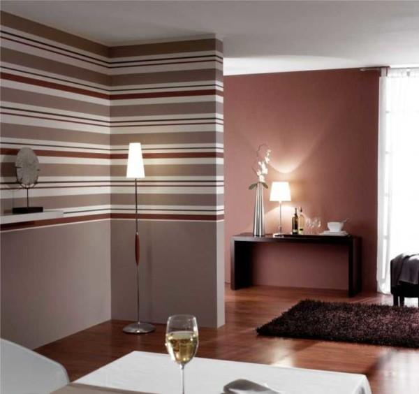 Horizontal stripes make a room look wider