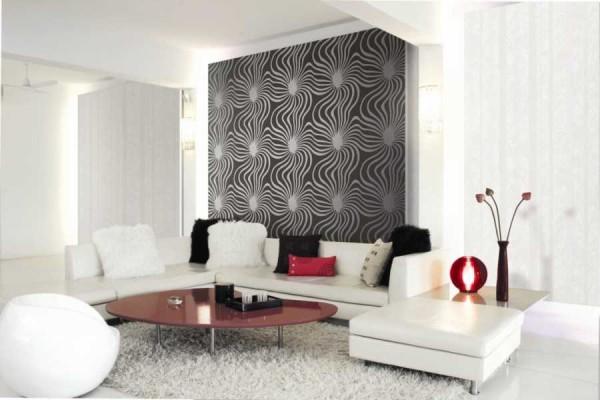 Wallpapering with different wallpapers: accentuating the wallpaper