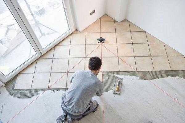 How to use a laser level to lay tiles on the floor