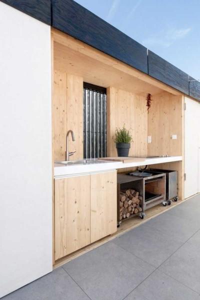 kitchen interior in the country house with your own hands photo