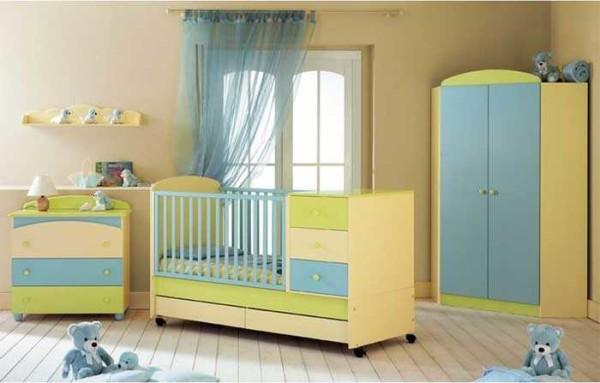 Crib with attached changing table as a chest of drawers