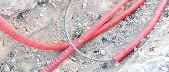 How to lay a cable in the ground