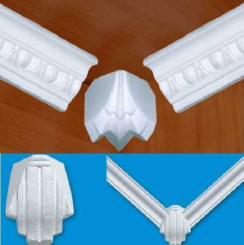 Examples of finished corners for cornice 