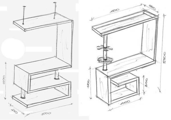 Bar counters for kitchens in modern style