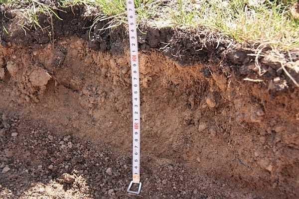 The soil is removed to a depth of 20-25 cm and then backfilled with earth