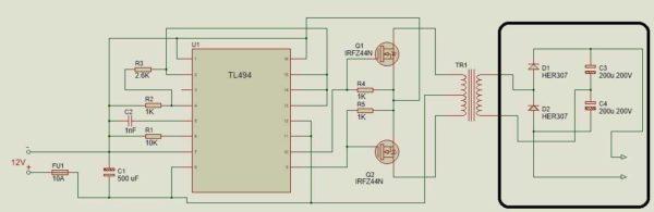 A rectifier is added to improve output characteristics