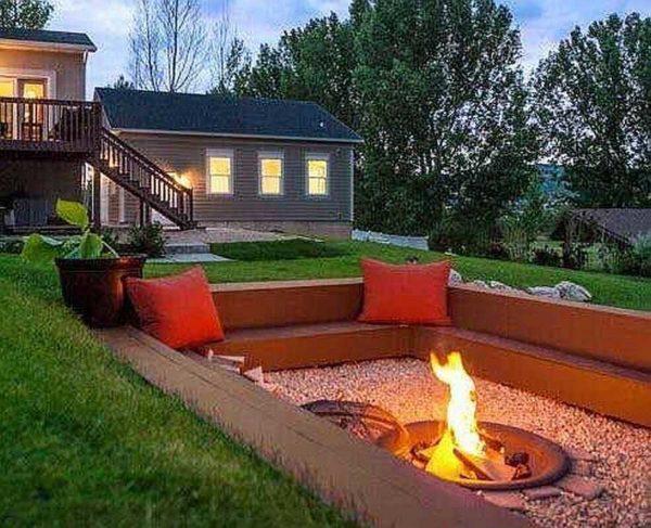 Interesting idea for decorating a campfire site