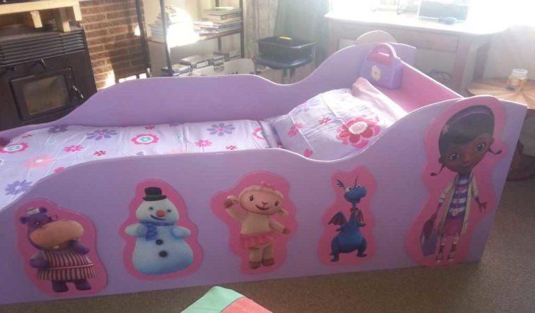 A child's bed for a girl