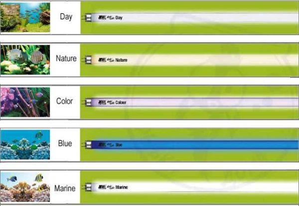 Some types of special fluorescent lamps for aquariums