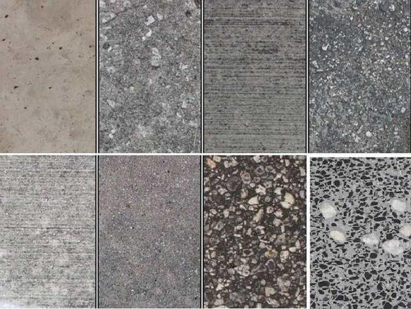 Some types of decorative concrete