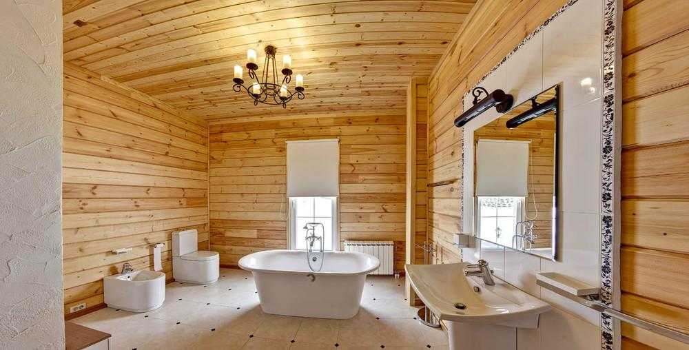 How to make a bathroom in a wooden house