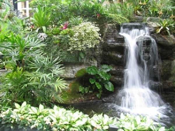 alpine slide with waterfall with your own hands