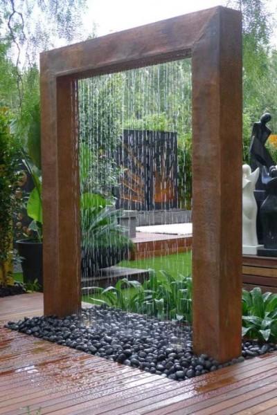 Decorative garden waterfall - a landscape design find