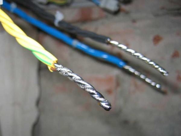 Soldered wires