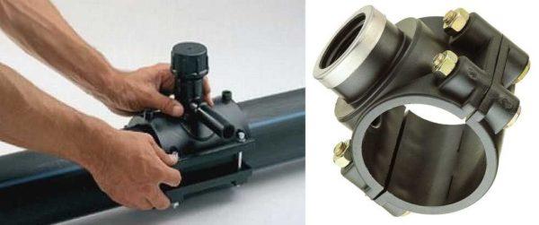 Sockets for polyethylene water pipes